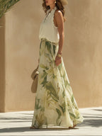 Vacance | Lily Set with Ruffled Top