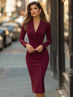 Sasha | Elegant Blazer Midi Dress