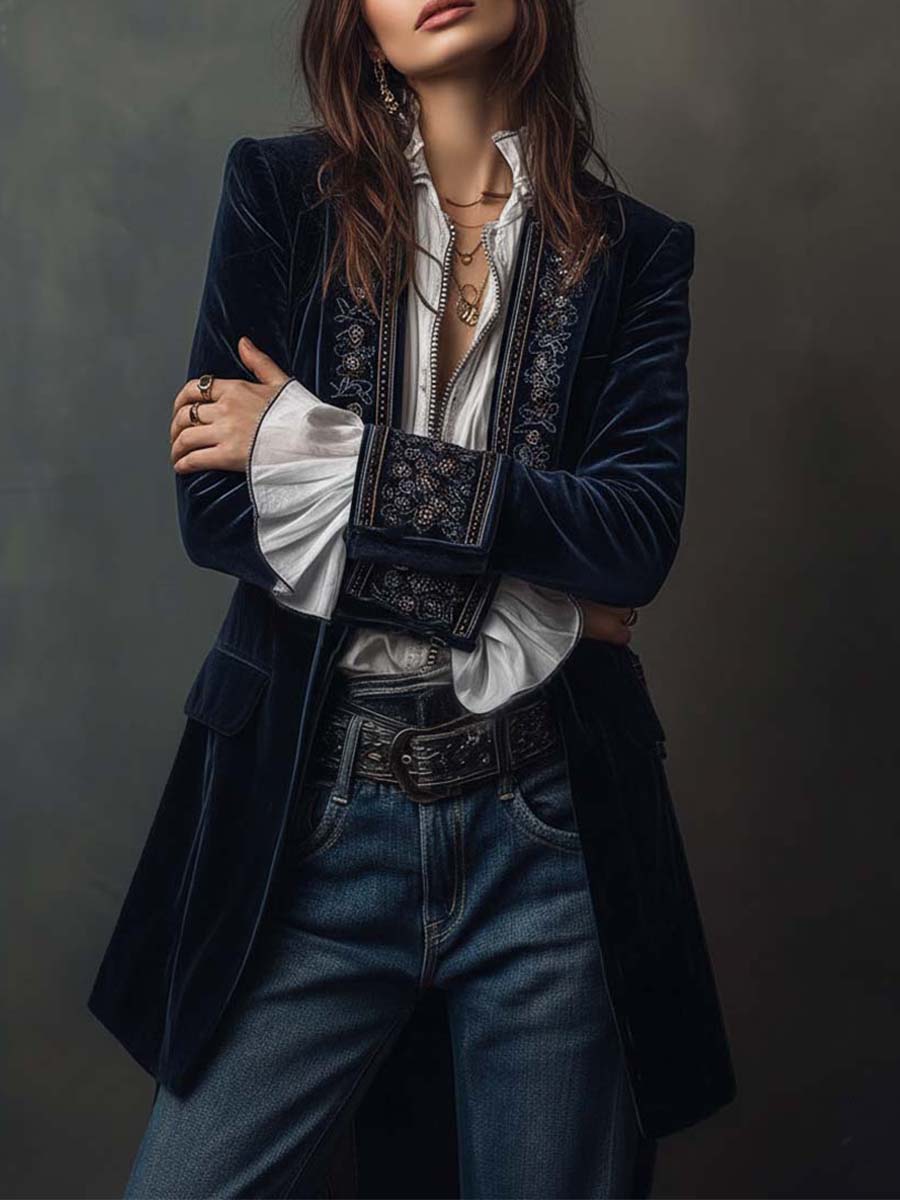 Coralie | Long Embroidered Jacket