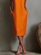 Coraline | Sleeveless Shift Dress with Pockets