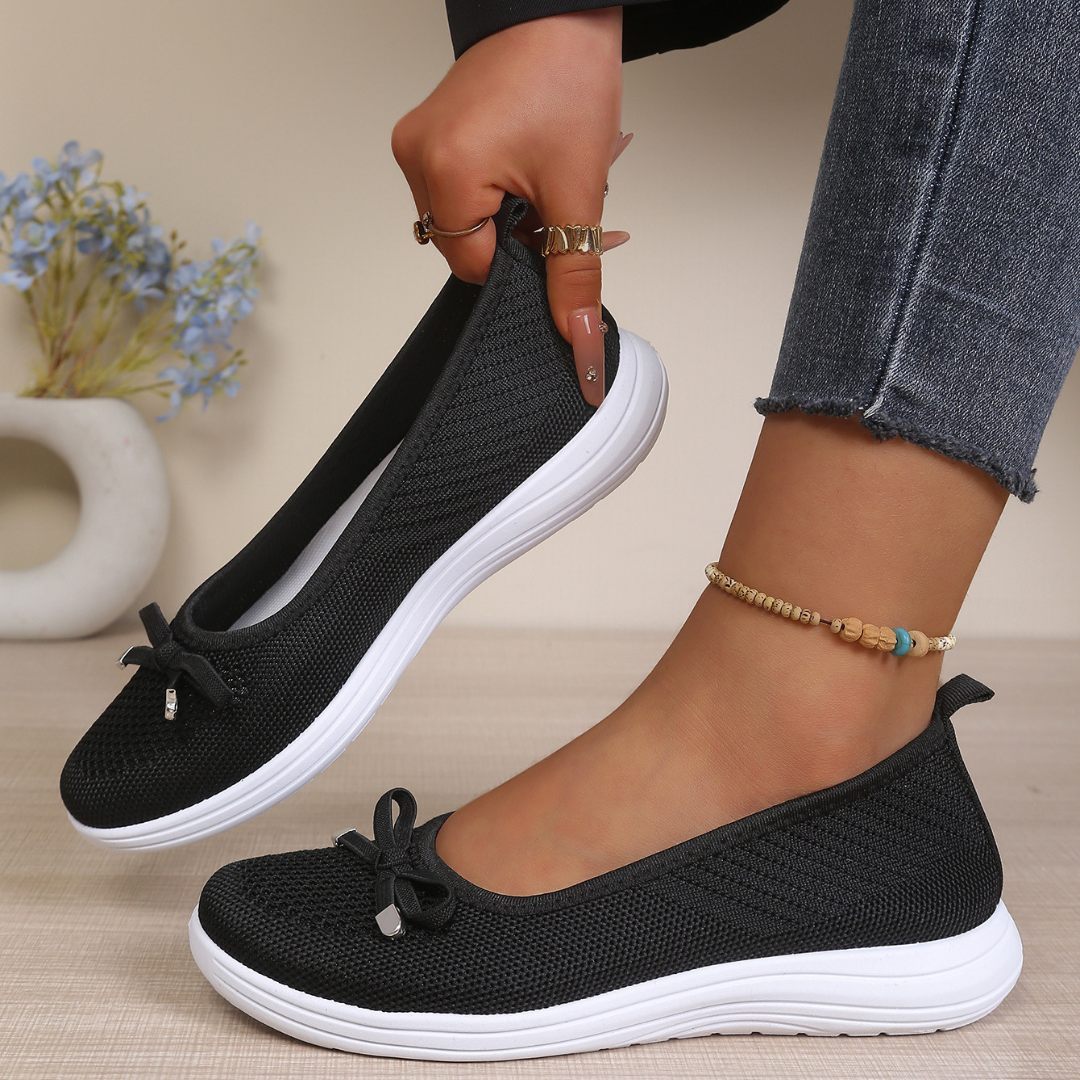 Ottavia | Lightweight Slip-On Flats - Black