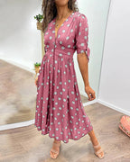 Monique | Elegant Polka-Dots Dress