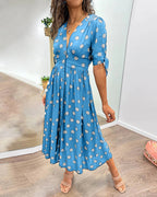 Monique | Elegant Polka-Dots Dress