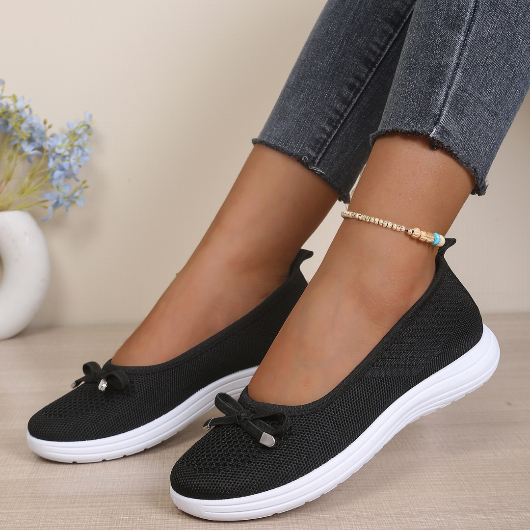 Ottavia | Lightweight Slip-On Flats - Black
