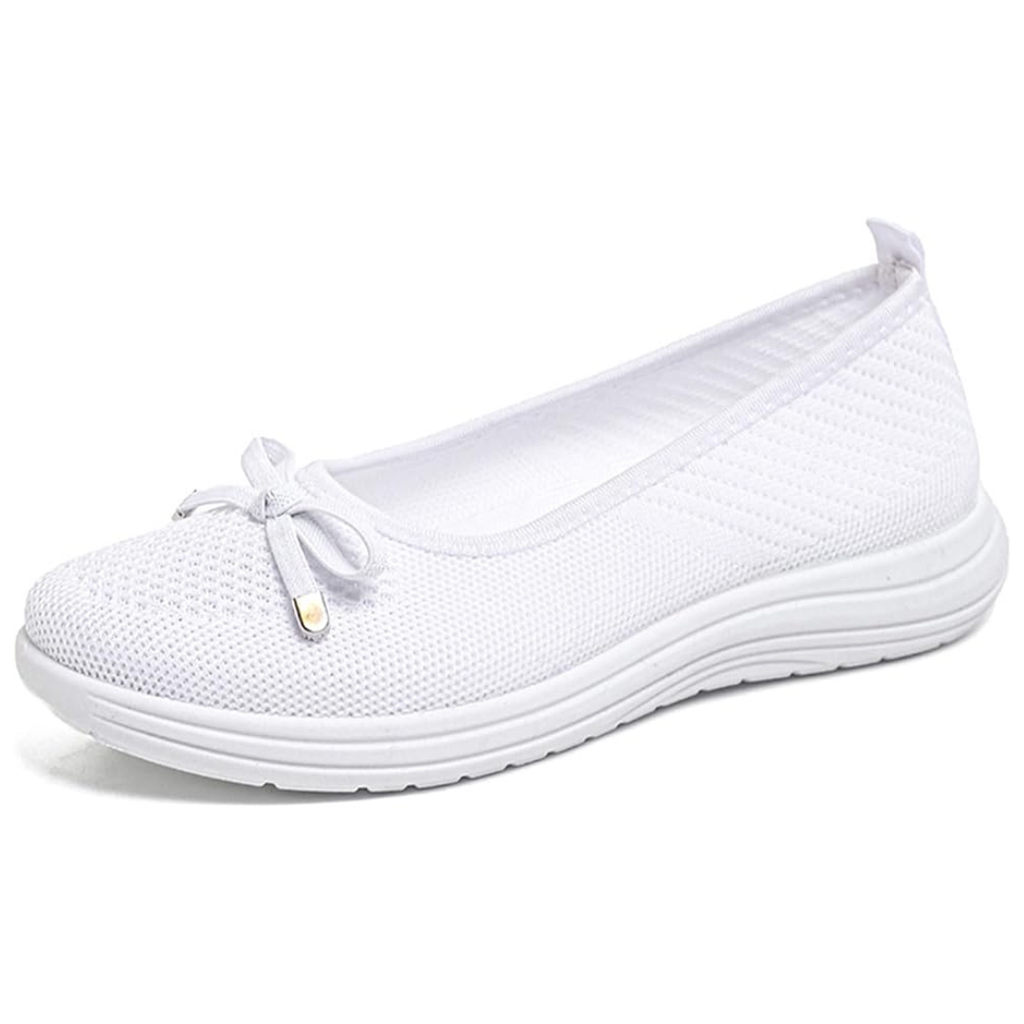 Ottavia | Lightweight Slip-On Flats - White