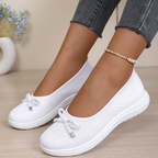 Ottavia | Lightweight Slip-On Flats - White