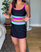 Myra | Elegant Three-Piece Colour Block Swimsuit