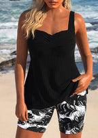 Edith | Tankini with Floral Shorts