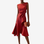 Eliana | Elegant Midi Dress with Asymmetric Cut