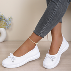 Ottavia | Lightweight Slip-On Flats - White
