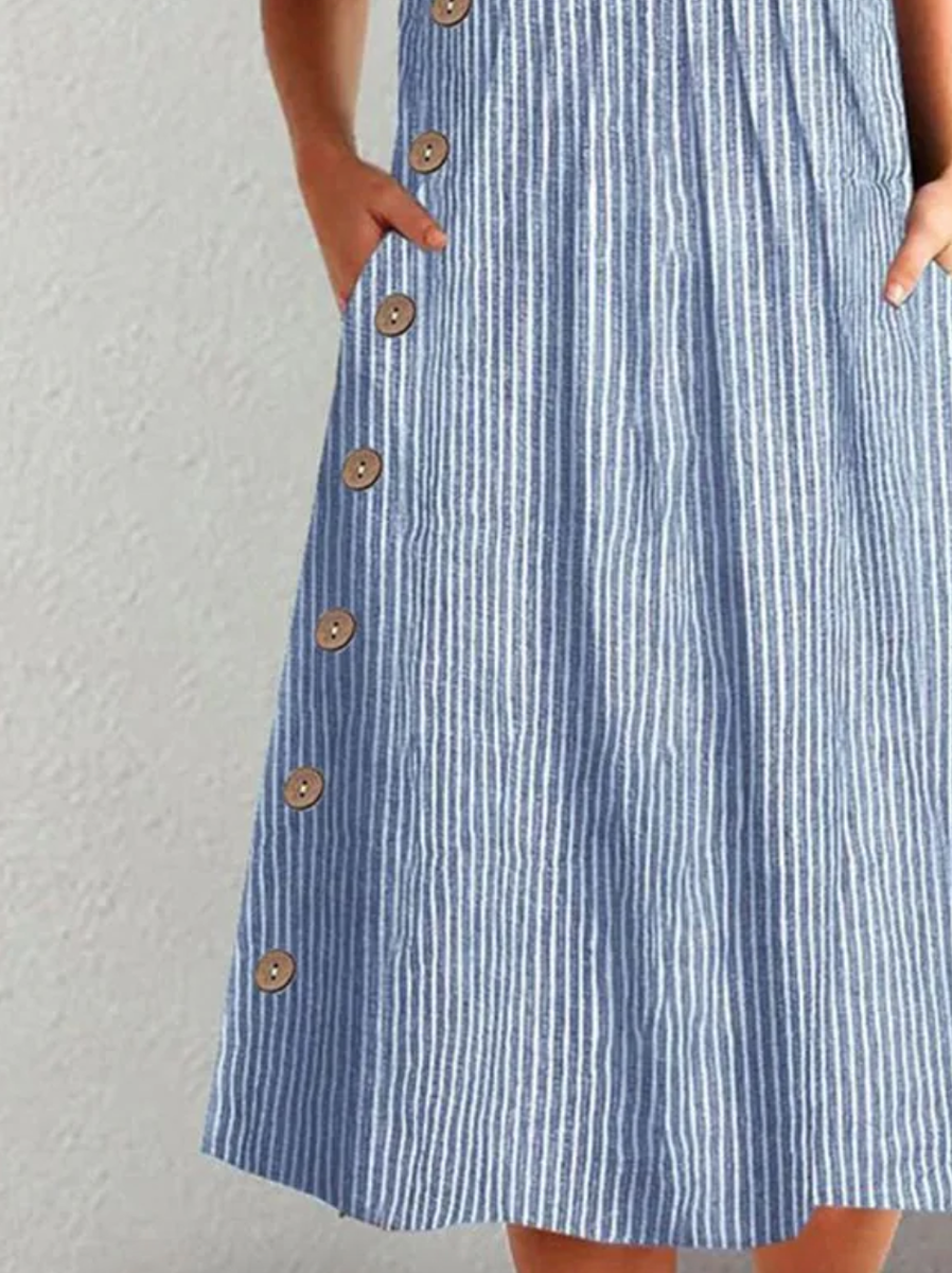 Fhinley | Striped Button Dress