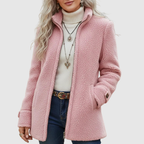 Vanessa | Cosy Sherpa Full-Zip Fleece Jacket - Pink