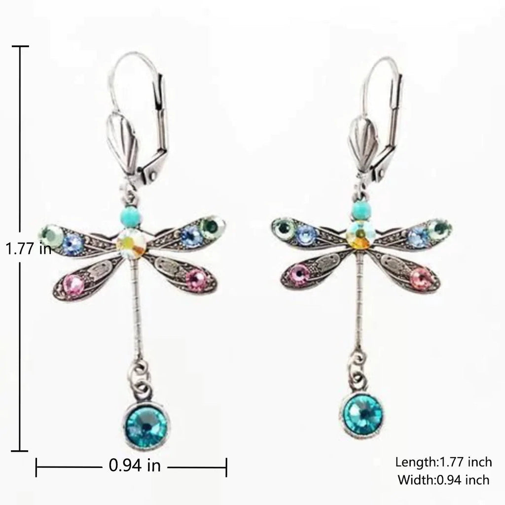 Elegantly Carved Dragonfly Earrings