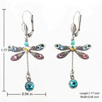 Elegantly Carved Dragonfly Earrings