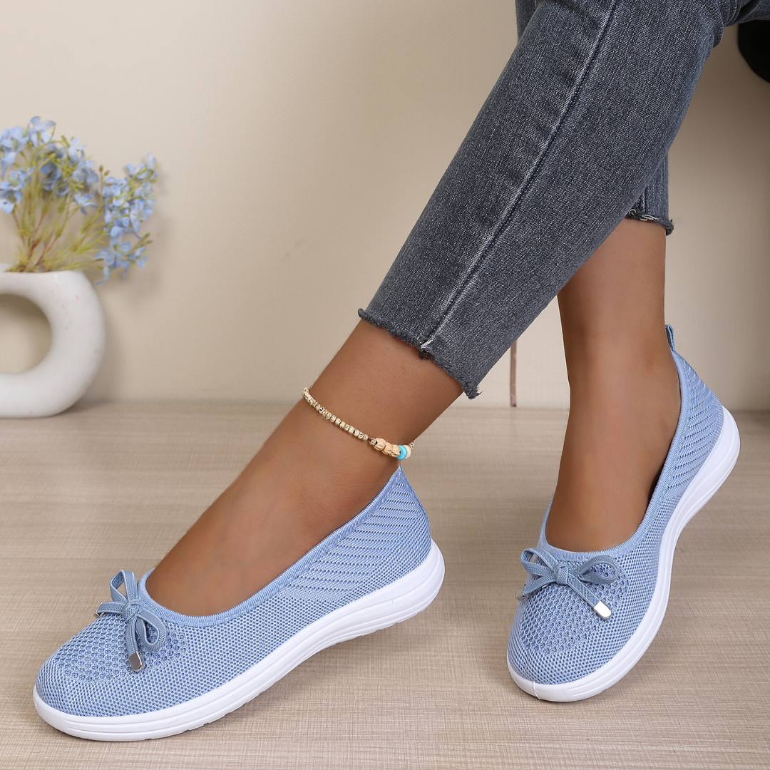 Ottavia | Lightweight Slip-On Flats - Blue