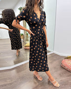 Monique | Elegant Polka-Dots Dress
