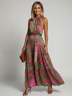 Louisa | Draped Halter Midi Dress