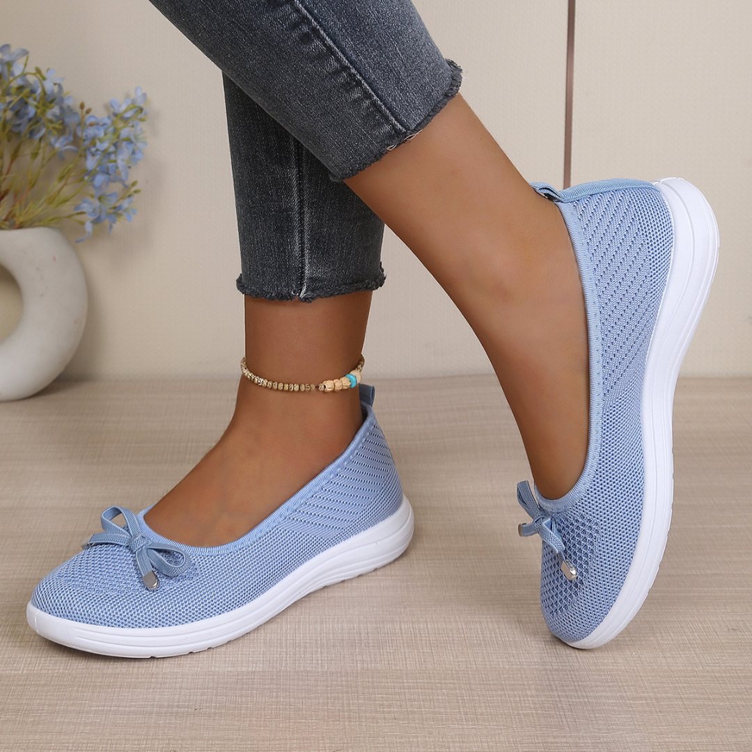 Ottavia | Lightweight Slip-On Flats - Blue