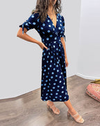 Monique | Elegant Polka-Dots Dress