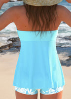 Pamela | Ruched Halter Tankini Swimsuit Set