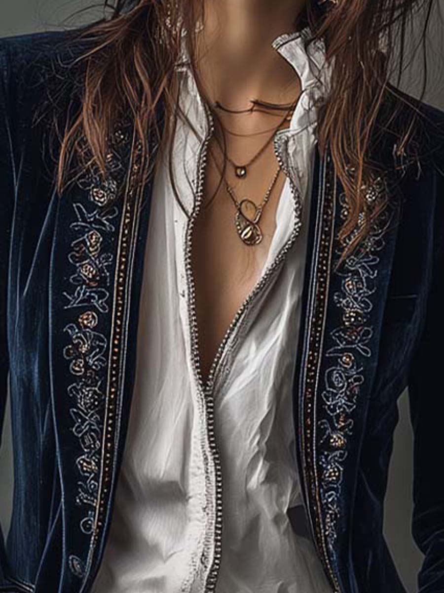 Coralie | Long Embroidered Jacket