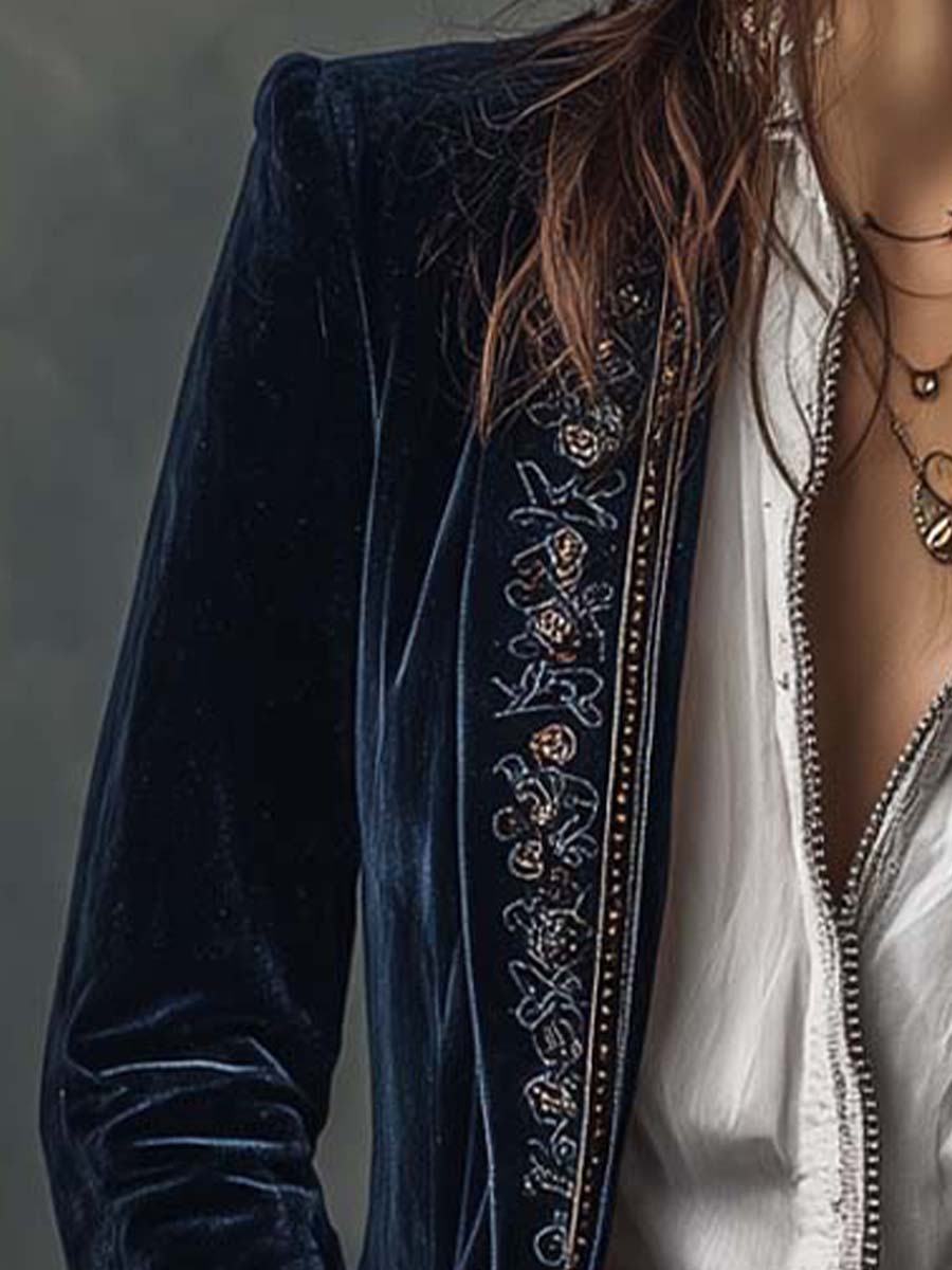 Coralie | Long Embroidered Jacket