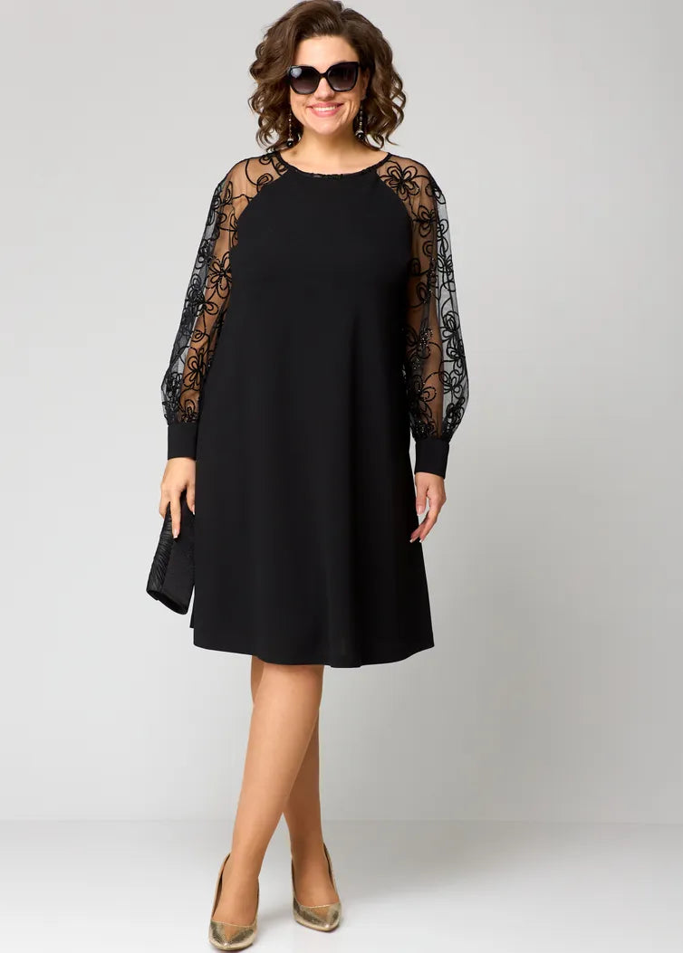 Destiney | Dress with Lace Sleeves