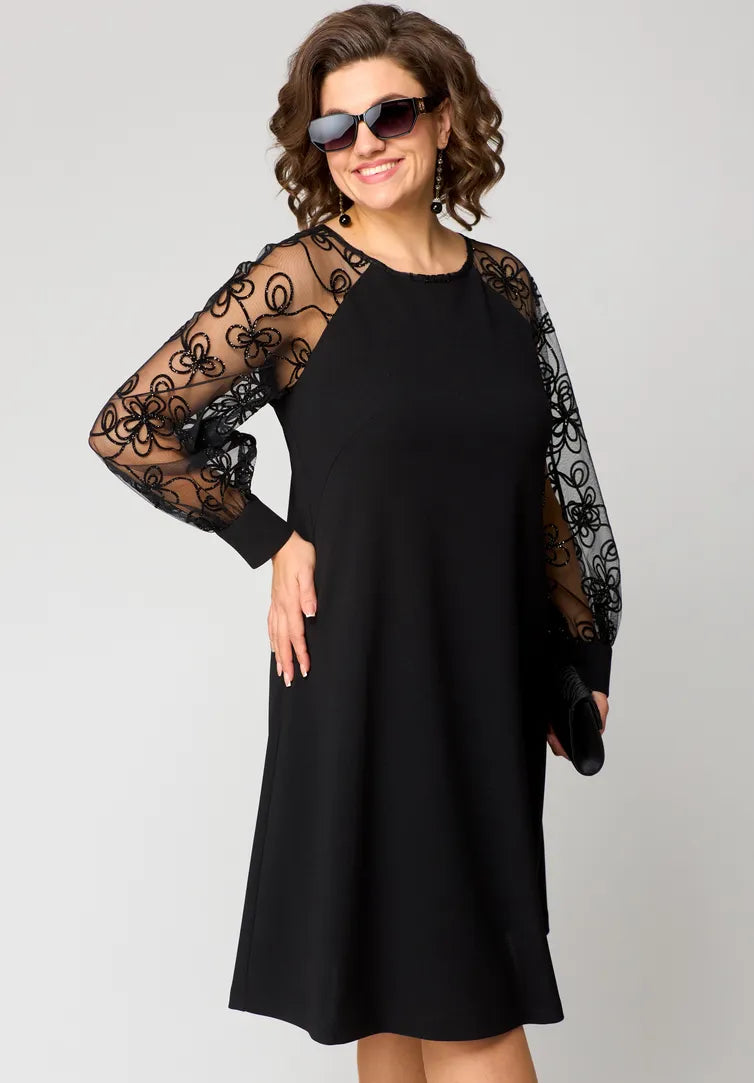 Destiney | Dress with Lace Sleeves