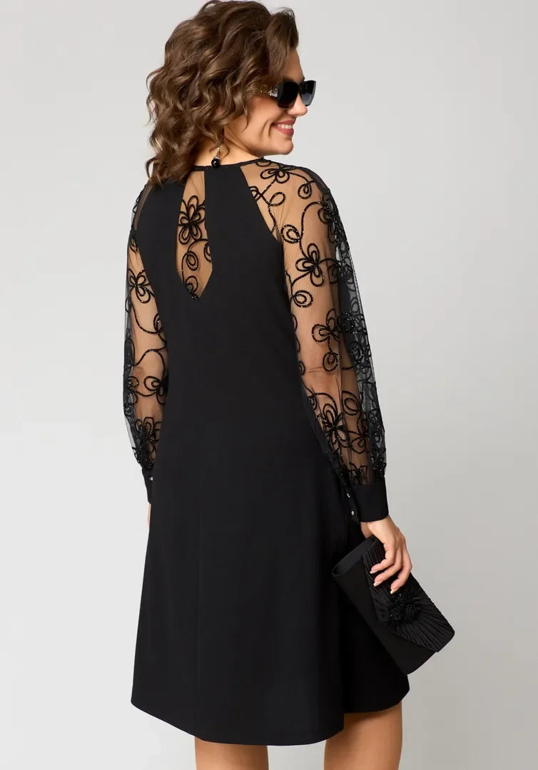 Destiney | Dress with Lace Sleeves