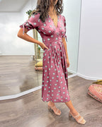 Monique | Elegant Polka-Dots Dress