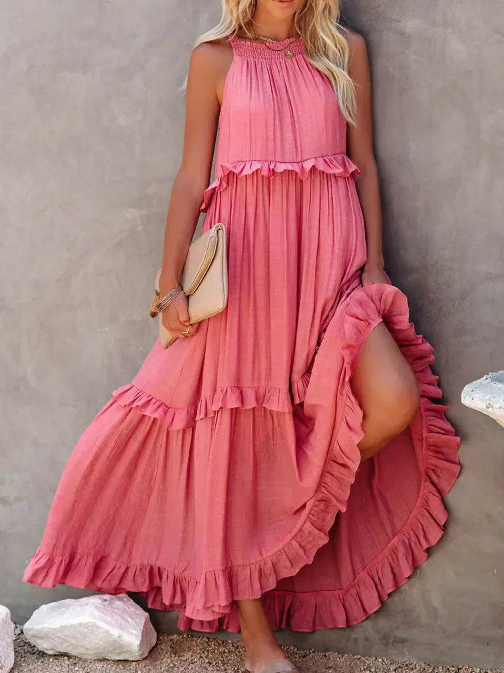 Lou | Elegant Sleeveless Dress with Ruffles