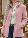 Vanessa | Cosy Sherpa Full-Zip Fleece Jacket - Pink