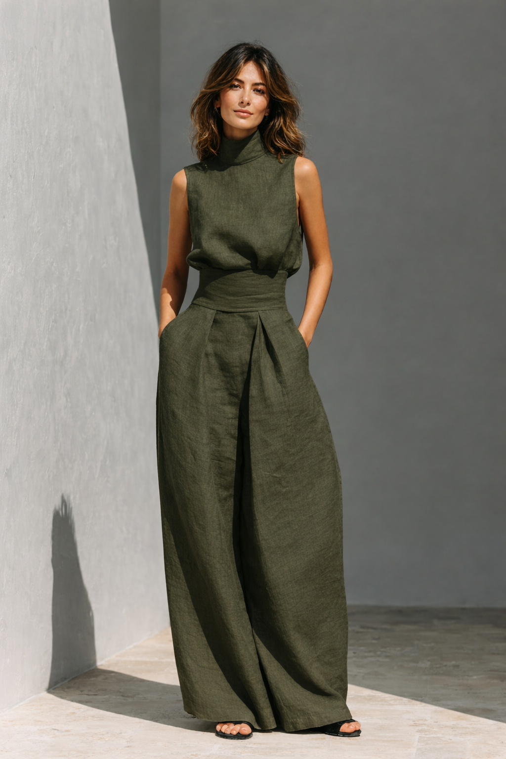 Maria | Minimalist Two-Piece Set with Wide Legs