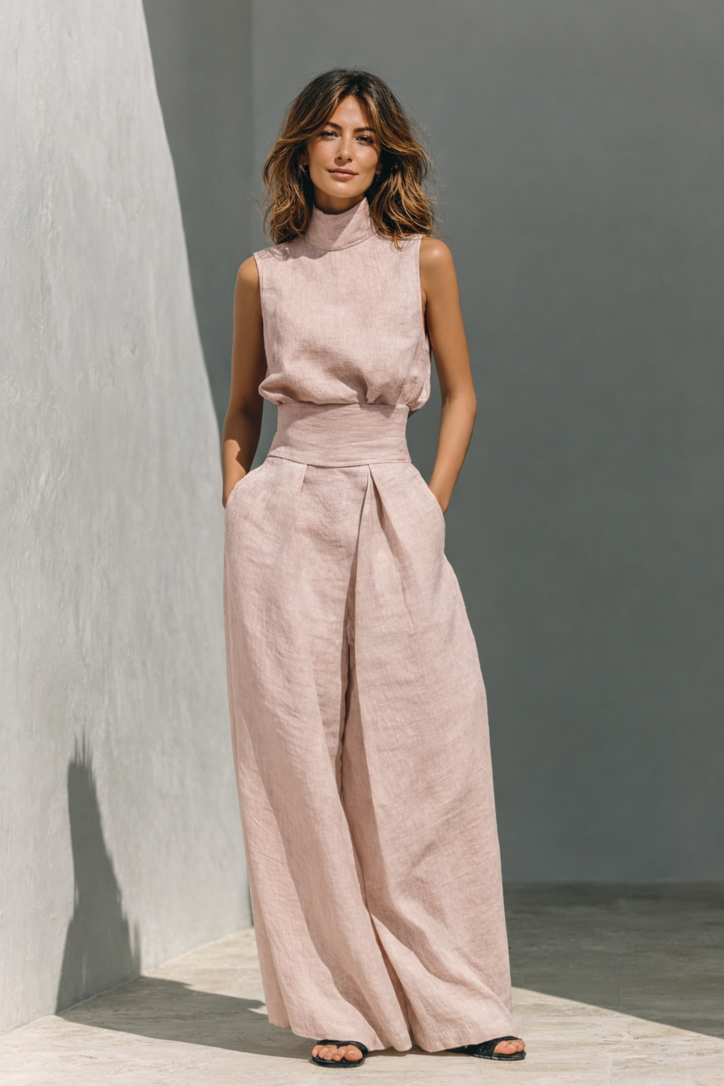 Maria | Minimalist Two-Piece Set with Wide Legs