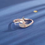 Rose Silver Fox Ring