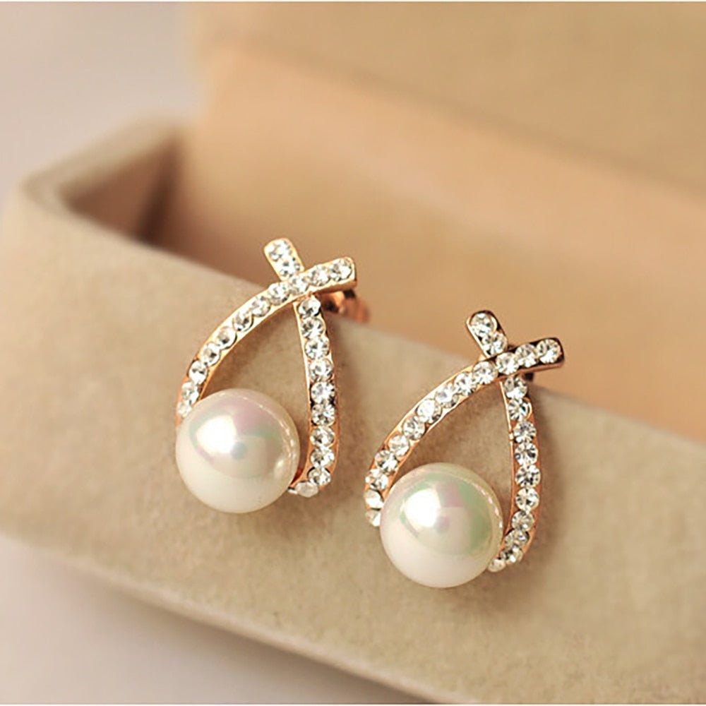 Glitter Pearl Earrings