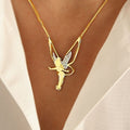 Happy Fairy Necklace in Sterling Silver and Gold
