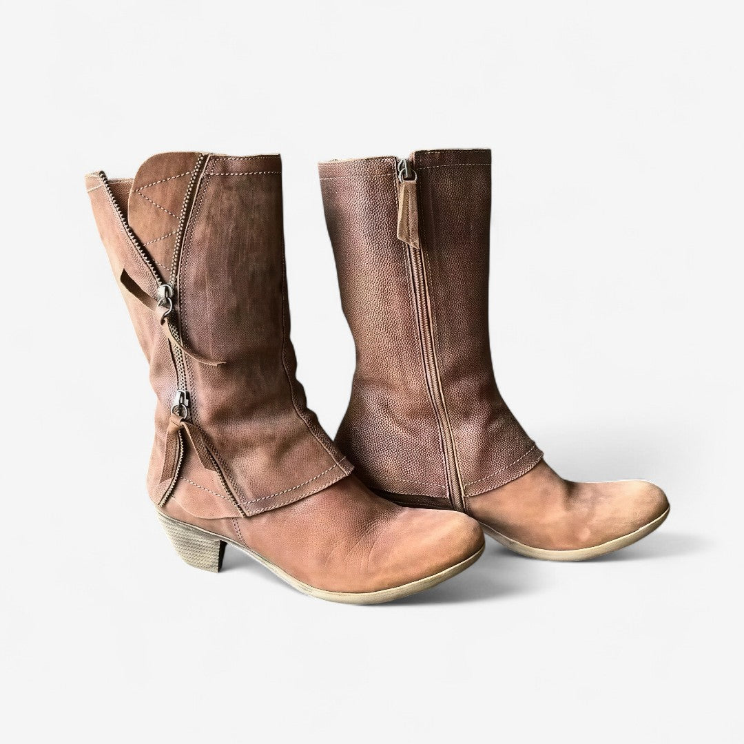 Amparo | Mid-Calf Zip Boots