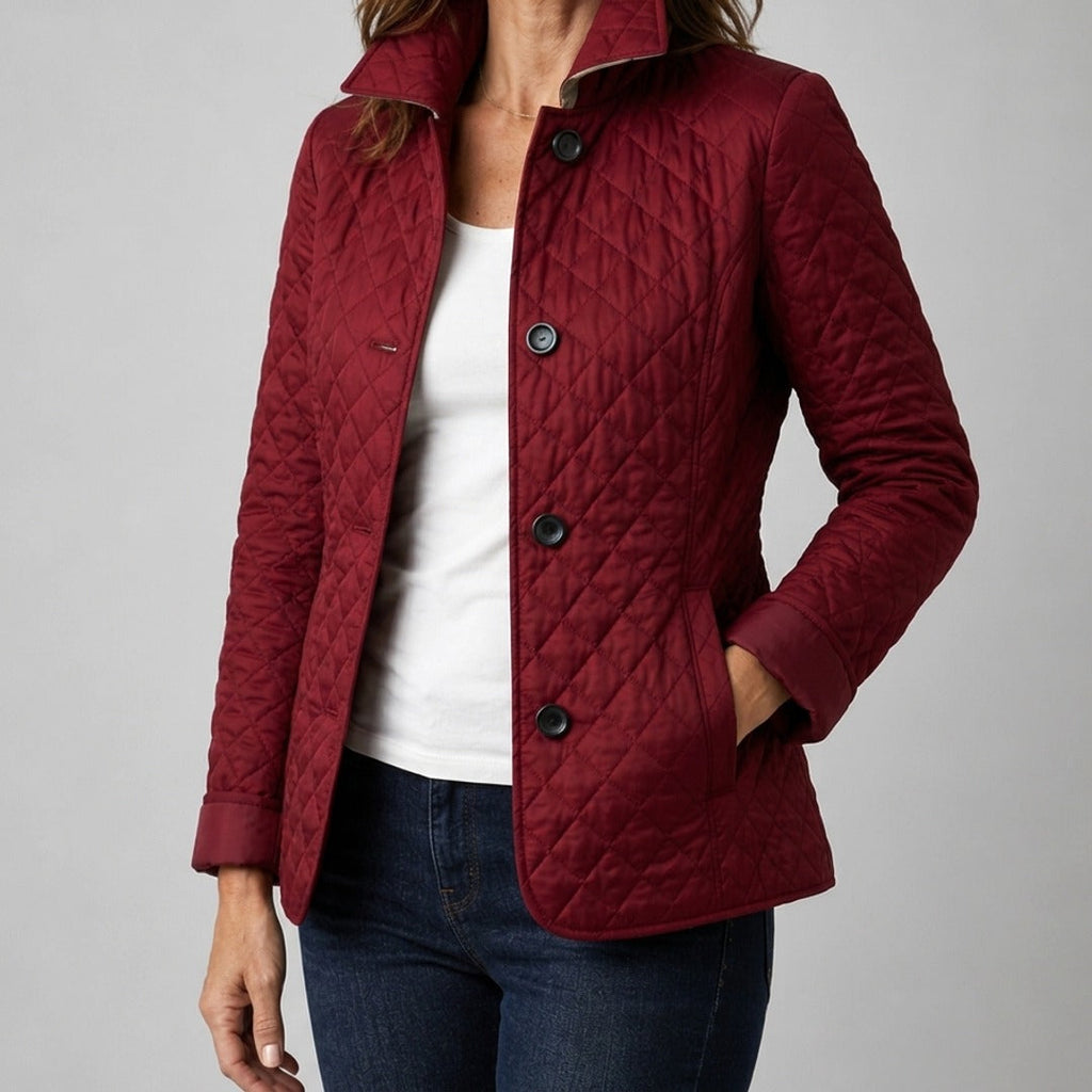 Kelley | Lightweight Quilted Jacket - Red