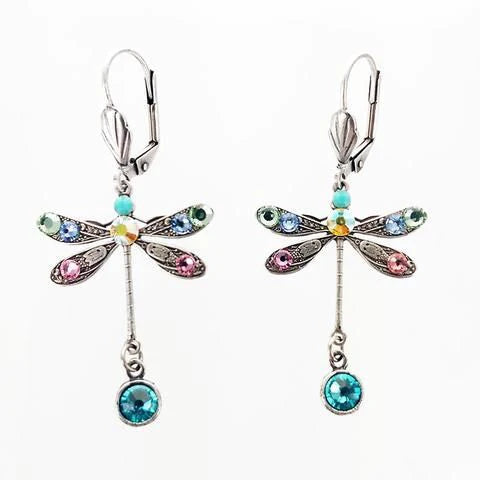 Elegantly Carved Dragonfly Earrings