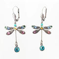 Elegantly Carved Dragonfly Earrings