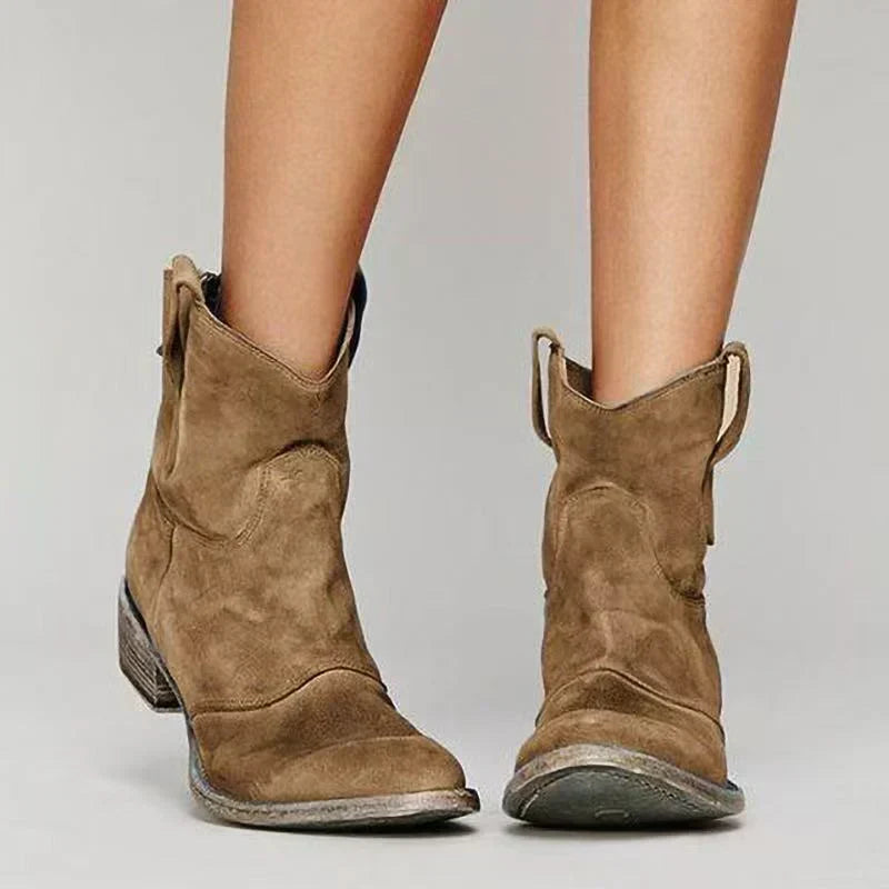 Brielle | Soft-Finish Ankle Boots - Brown