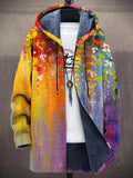 Clemence | Airy Art Print Hooded Jacket
