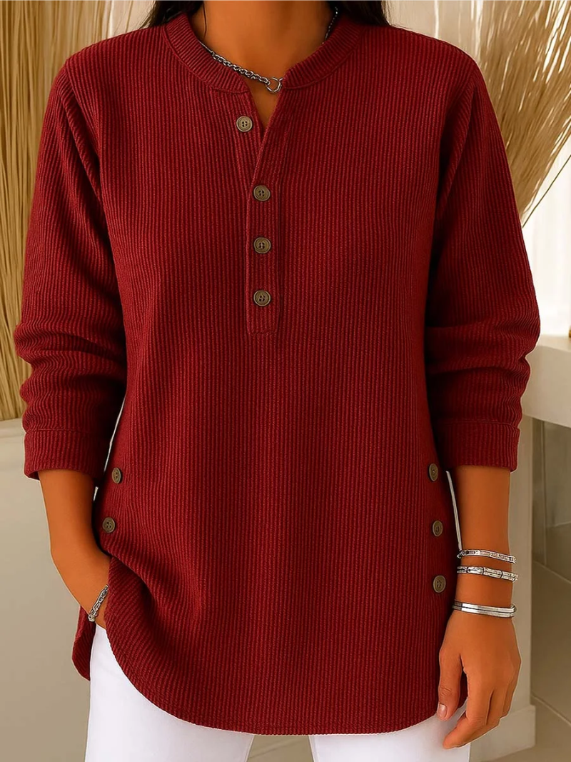 Livia | Comfortable Jumper with Subtle Button Details