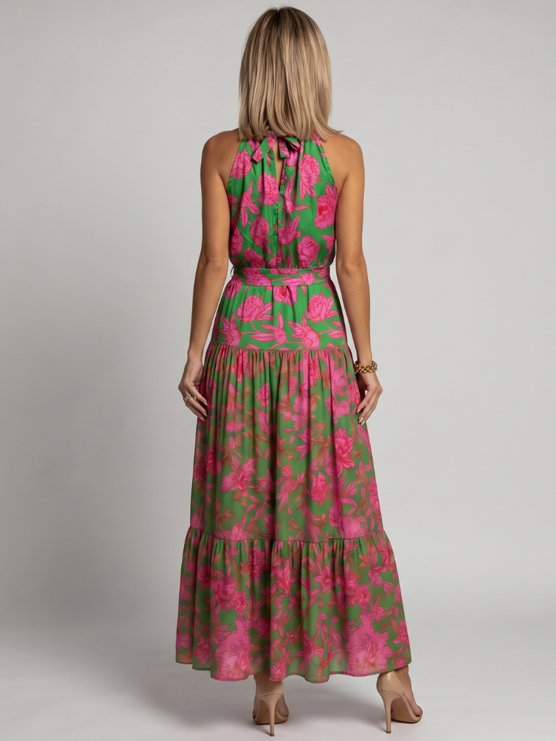 Louisa | Draped Halter Midi Dress