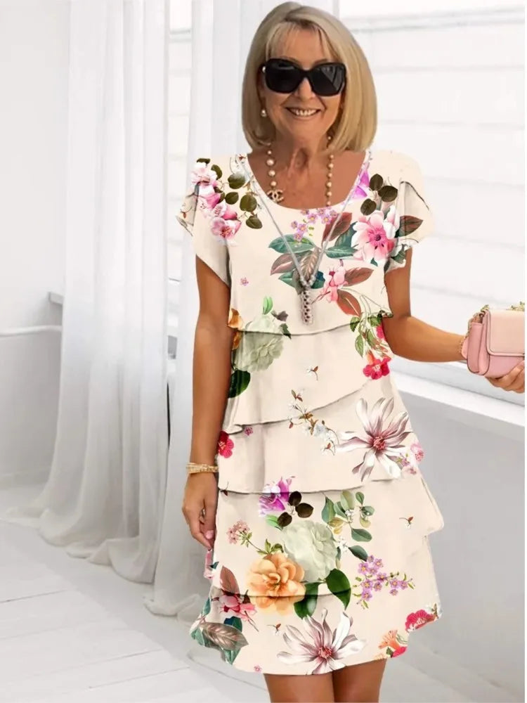 Diane | Flowing Dress with Ruffles