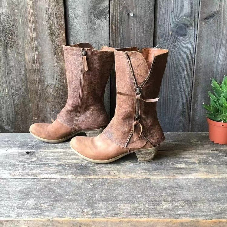 Amparo | Mid-Calf Zip Boots