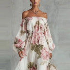 Rosalie | Floral Off-Shoulder Maxi Dress