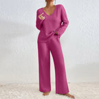 Marian | Two-Piece Set with Trousers and V-Neck Top