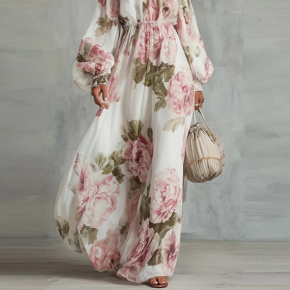 Rosalie | Floral Off-Shoulder Maxi Dress